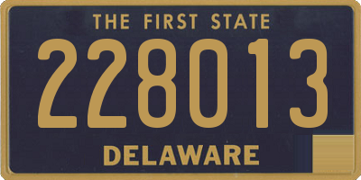 DE license plate 228013