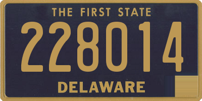 DE license plate 228014