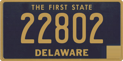 DE license plate 22802