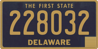 DE license plate 228032