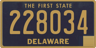 DE license plate 228034