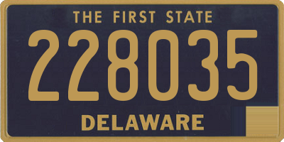 DE license plate 228035