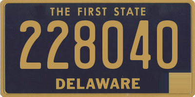 DE license plate 228040