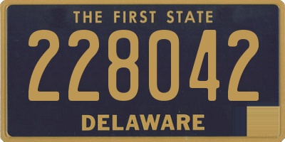 DE license plate 228042