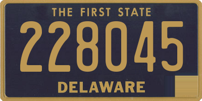 DE license plate 228045