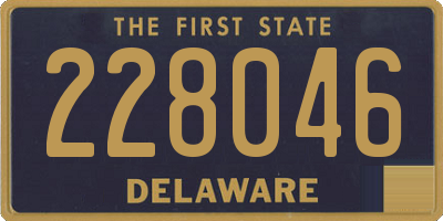 DE license plate 228046