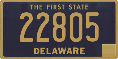 DE license plate 22805