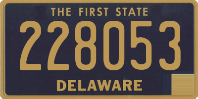 DE license plate 228053