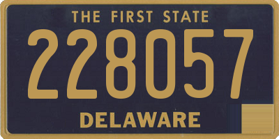 DE license plate 228057