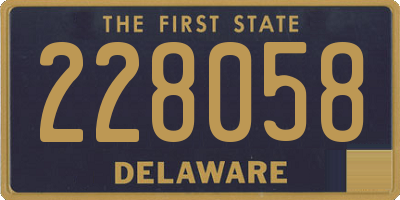 DE license plate 228058