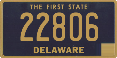 DE license plate 22806