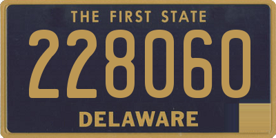 DE license plate 228060