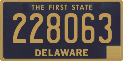 DE license plate 228063