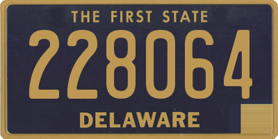 DE license plate 228064