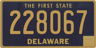 DE license plate 228067