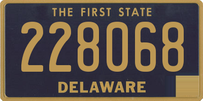 DE license plate 228068