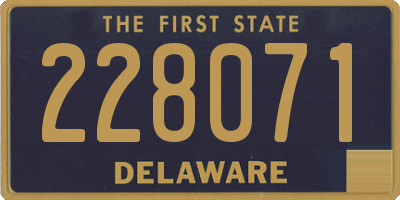 DE license plate 228071