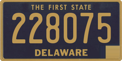DE license plate 228075