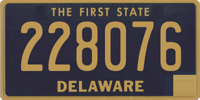 DE license plate 228076
