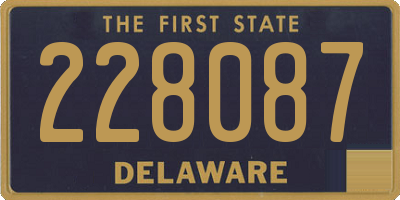 DE license plate 228087