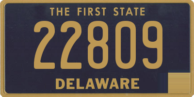 DE license plate 22809