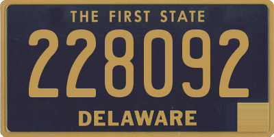 DE license plate 228092