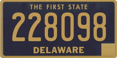 DE license plate 228098