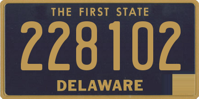 DE license plate 228102