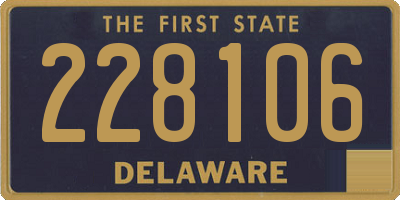 DE license plate 228106