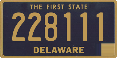 DE license plate 228111