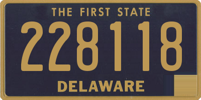 DE license plate 228118