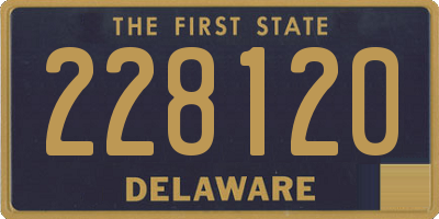 DE license plate 228120