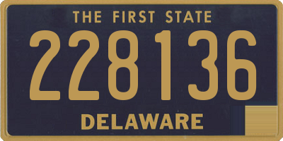 DE license plate 228136