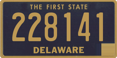 DE license plate 228141