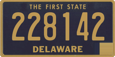 DE license plate 228142