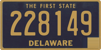 DE license plate 228149