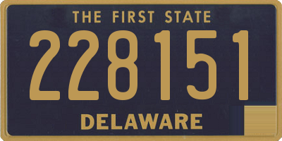 DE license plate 228151