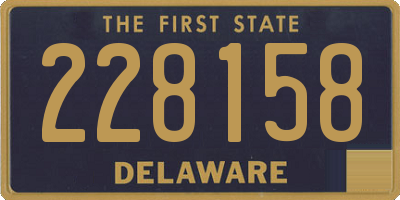 DE license plate 228158