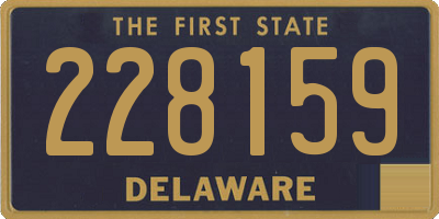 DE license plate 228159