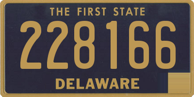 DE license plate 228166