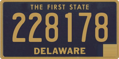 DE license plate 228178