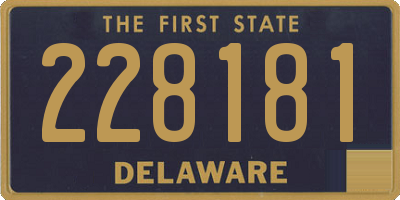 DE license plate 228181