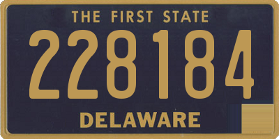 DE license plate 228184