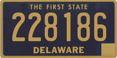 DE license plate 228186