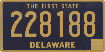 DE license plate 228188