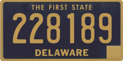 DE license plate 228189