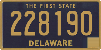 DE license plate 228190