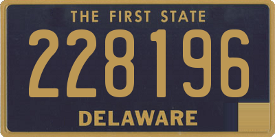 DE license plate 228196