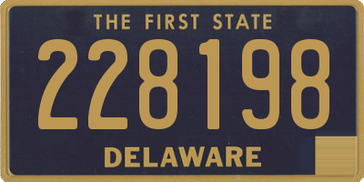 DE license plate 228198