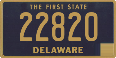 DE license plate 22820